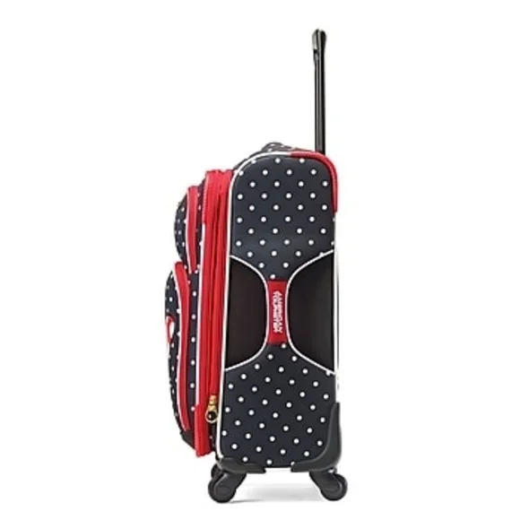 American Tourister Disney 28" Minnie Mouse Red Bow Suitcase, 4-Wheeled Spinner - Picture 3 of 13